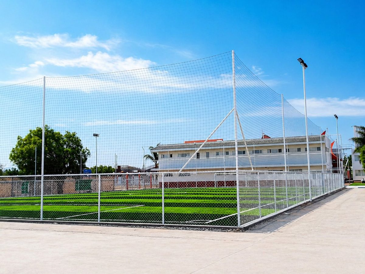 Malla ciclónica perimetral galvanizada para canchas en Monterrey