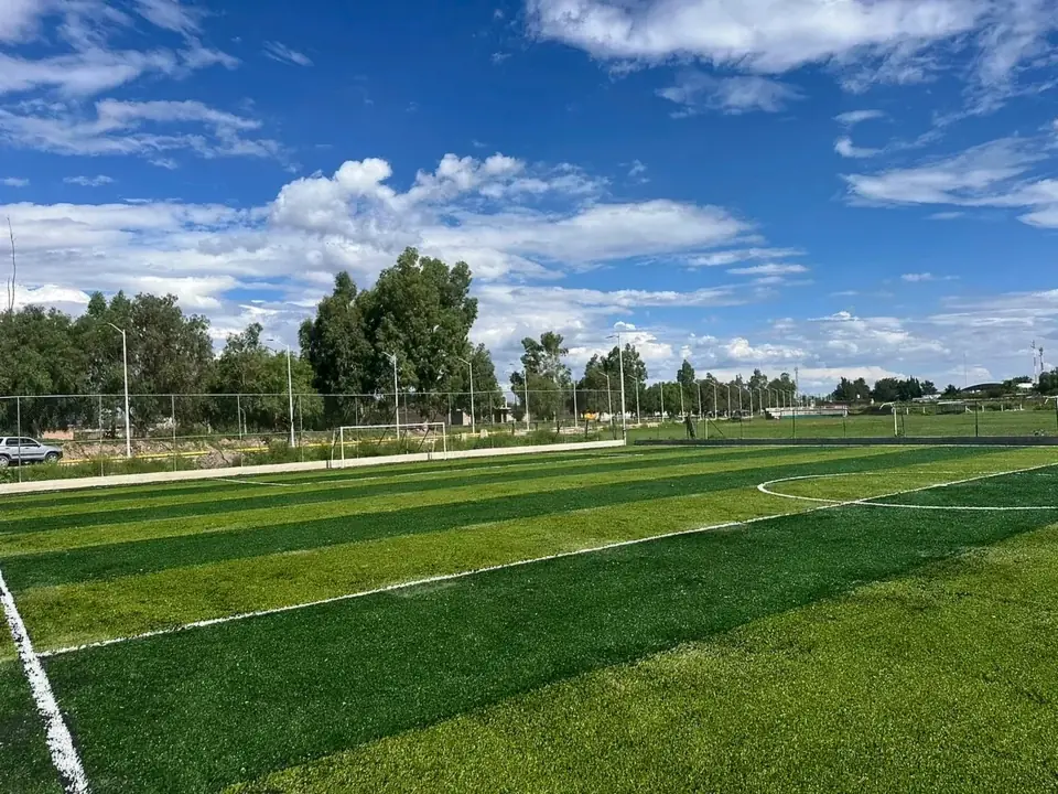 Pasto sintético en el estado de Durango: Cancha de fútbol 7 en la Cancha la Prepa, Canatlán