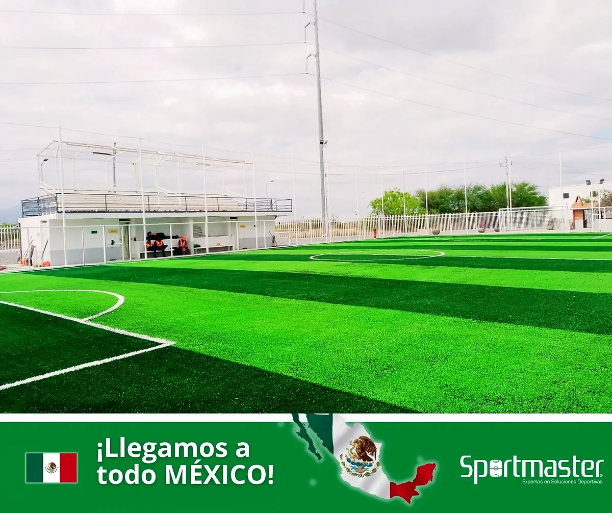 Cancha de fútbol 7 con pasto sintético en Planta industrial, Ciénega de Flores