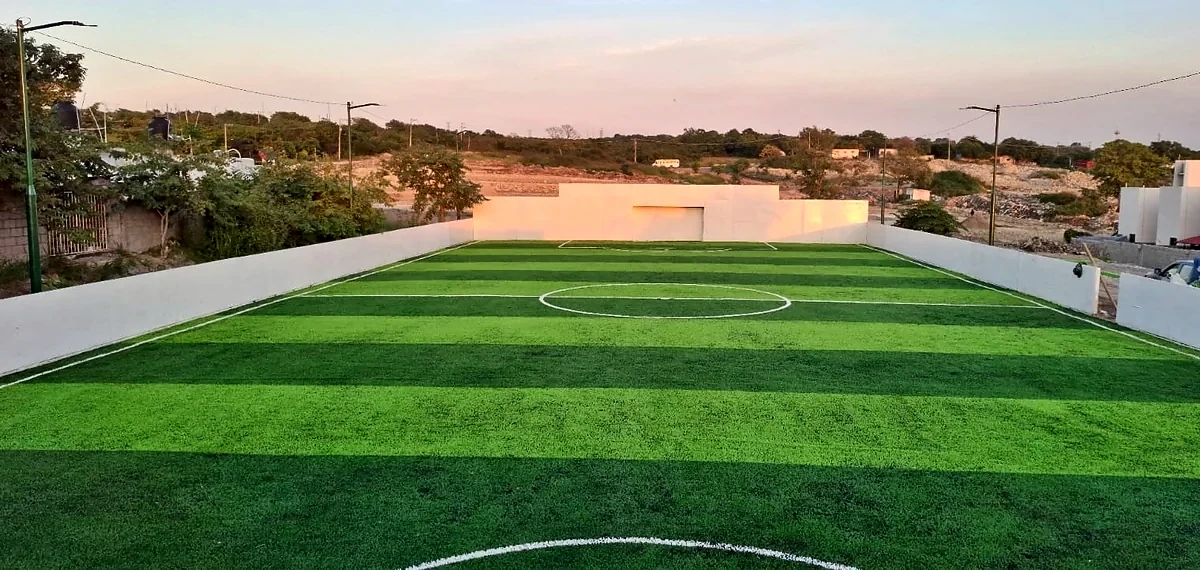 Cancha de fútbol 7 terminada en Ciudad Valles