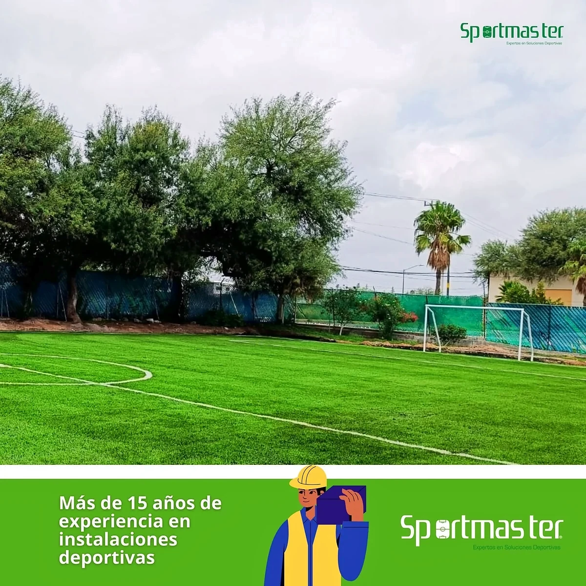 Cancha de fútbol 7 en el Colegio Real Fraile AC, Matehuala