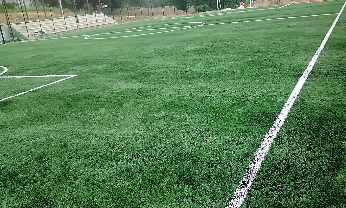 Cancha de fútbol 7 con pasto sintético en Unidad Deportiva Morelos, Jesús Carranza, Veracruz: otra vista de la cancha de fútbol 7